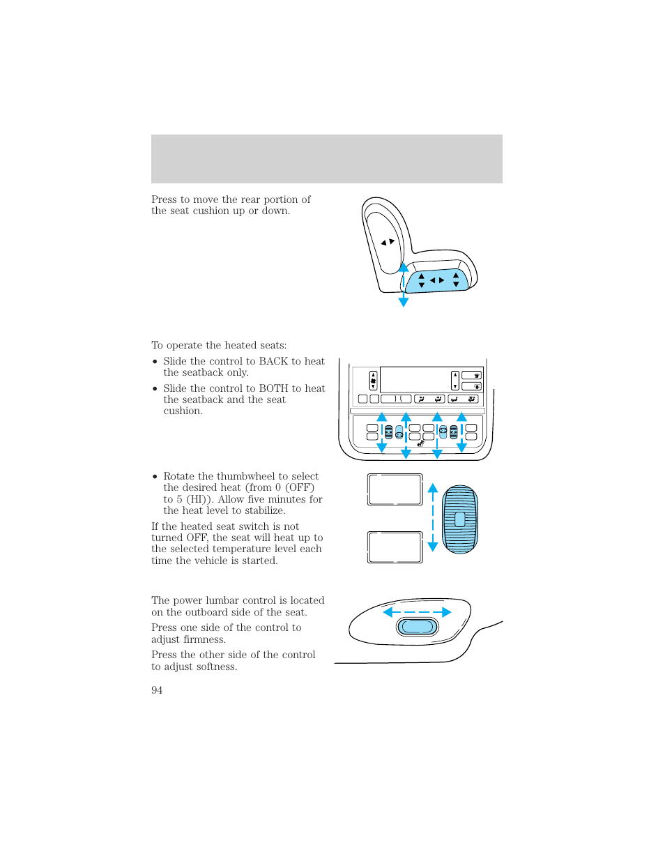 Hi off seating and safety restraints | Lincoln 1999 Continental User Manual | Page 94 / 208