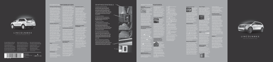 Lincoln 2009 MKX User Manual | 2 pages