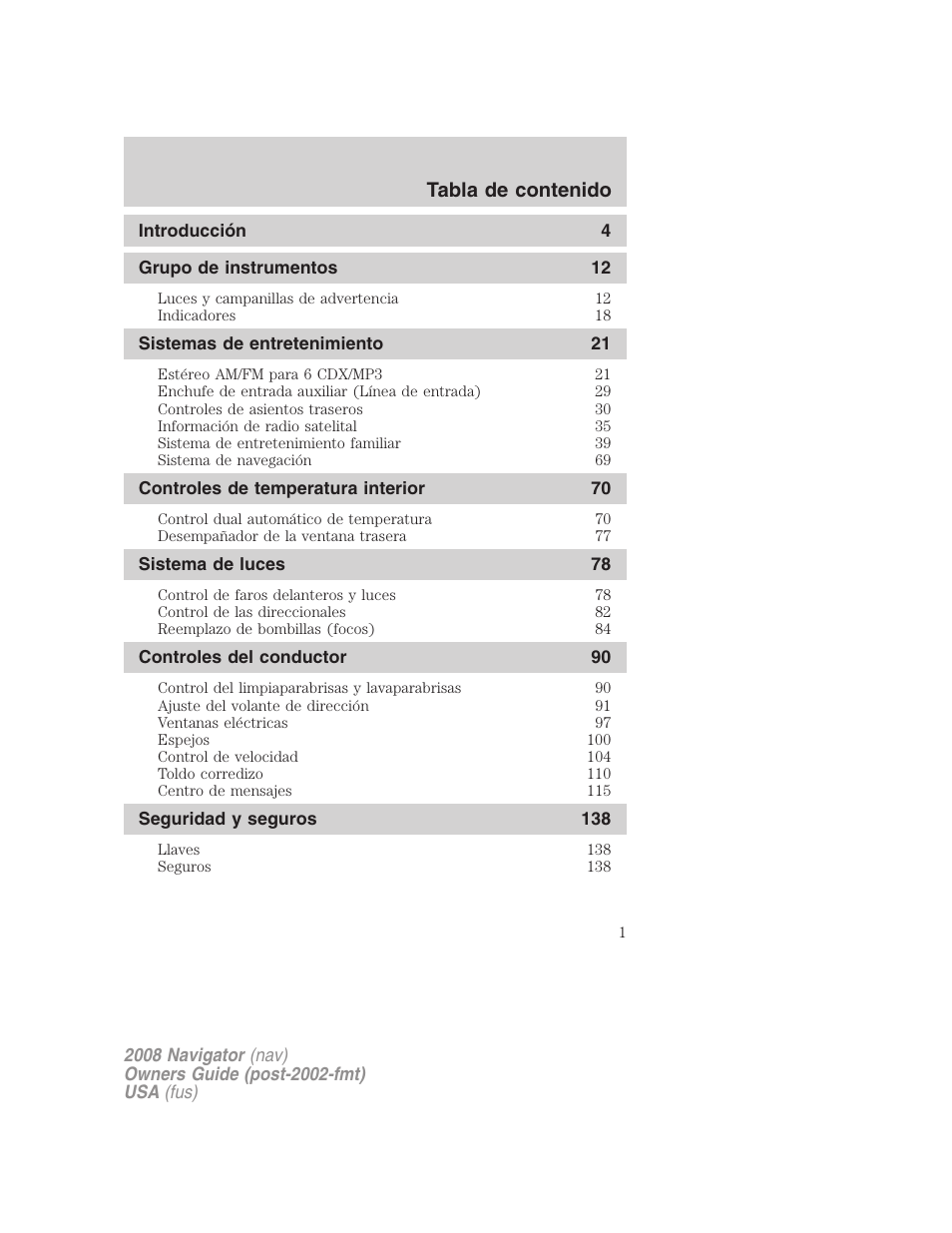 Lincoln 2008 Navigator User Manual | 750 pages