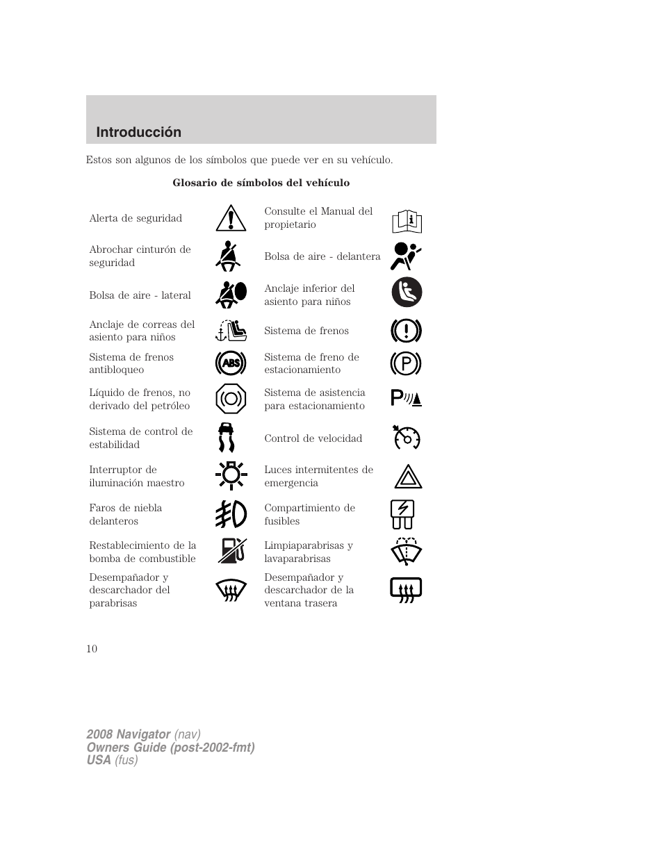 Introducción | Lincoln 2008 Navigator User Manual | Page 10 / 750
