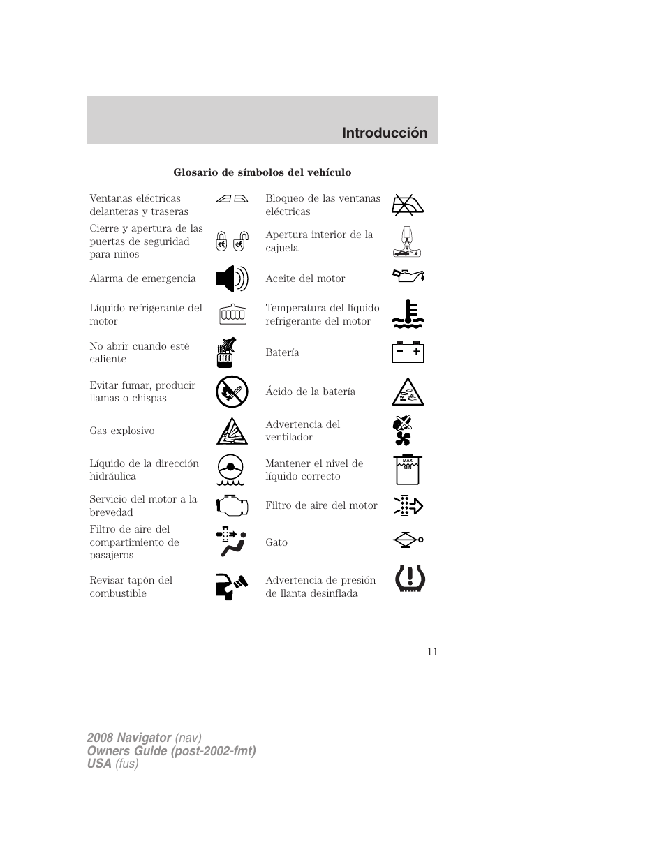 Introducción | Lincoln 2008 Navigator User Manual | Page 11 / 750