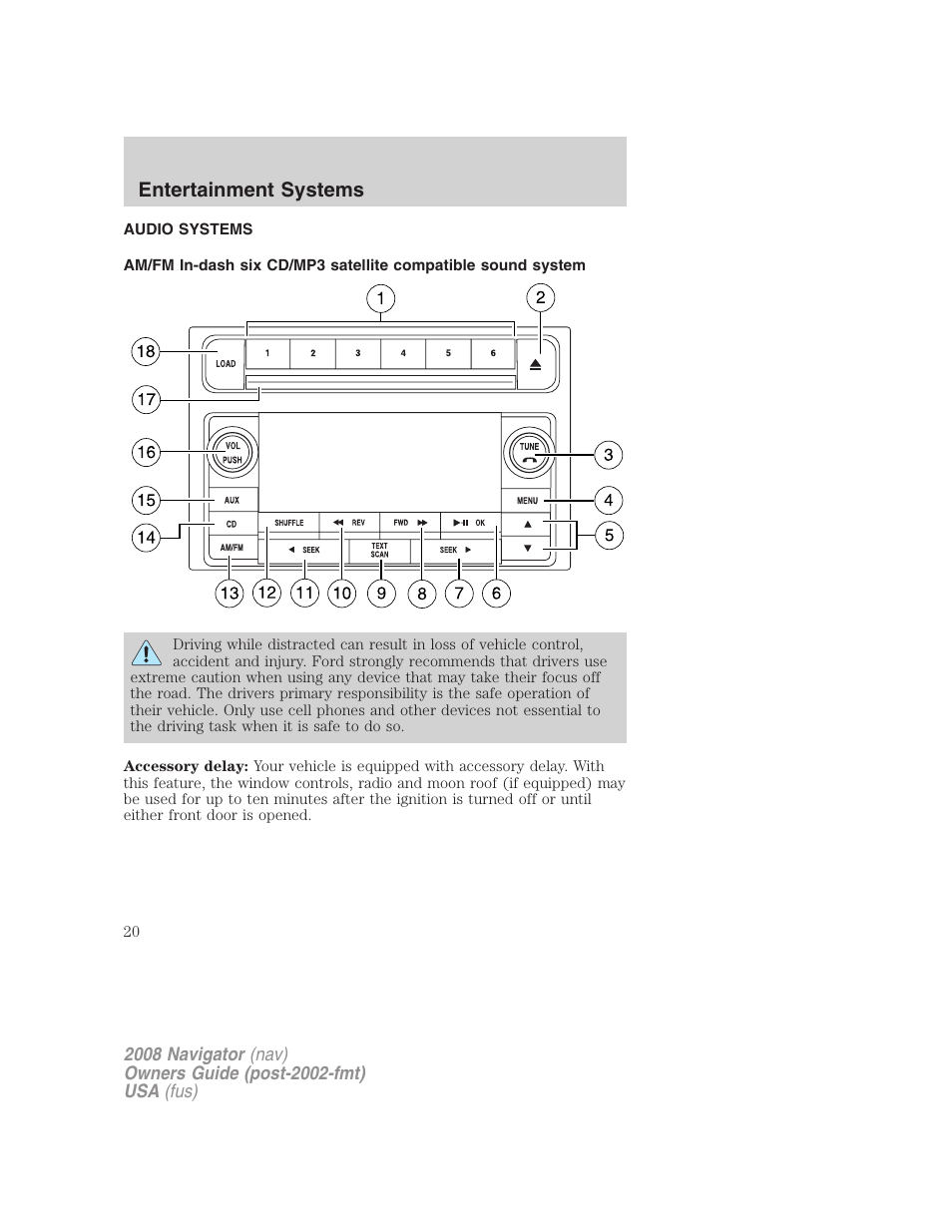 Entertainment systems, Audio systems | Lincoln 2008 Navigator User Manual | Page 418 / 750