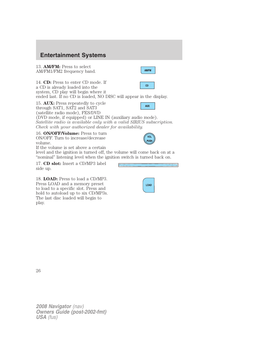 Entertainment systems | Lincoln 2008 Navigator User Manual | Page 424 / 750