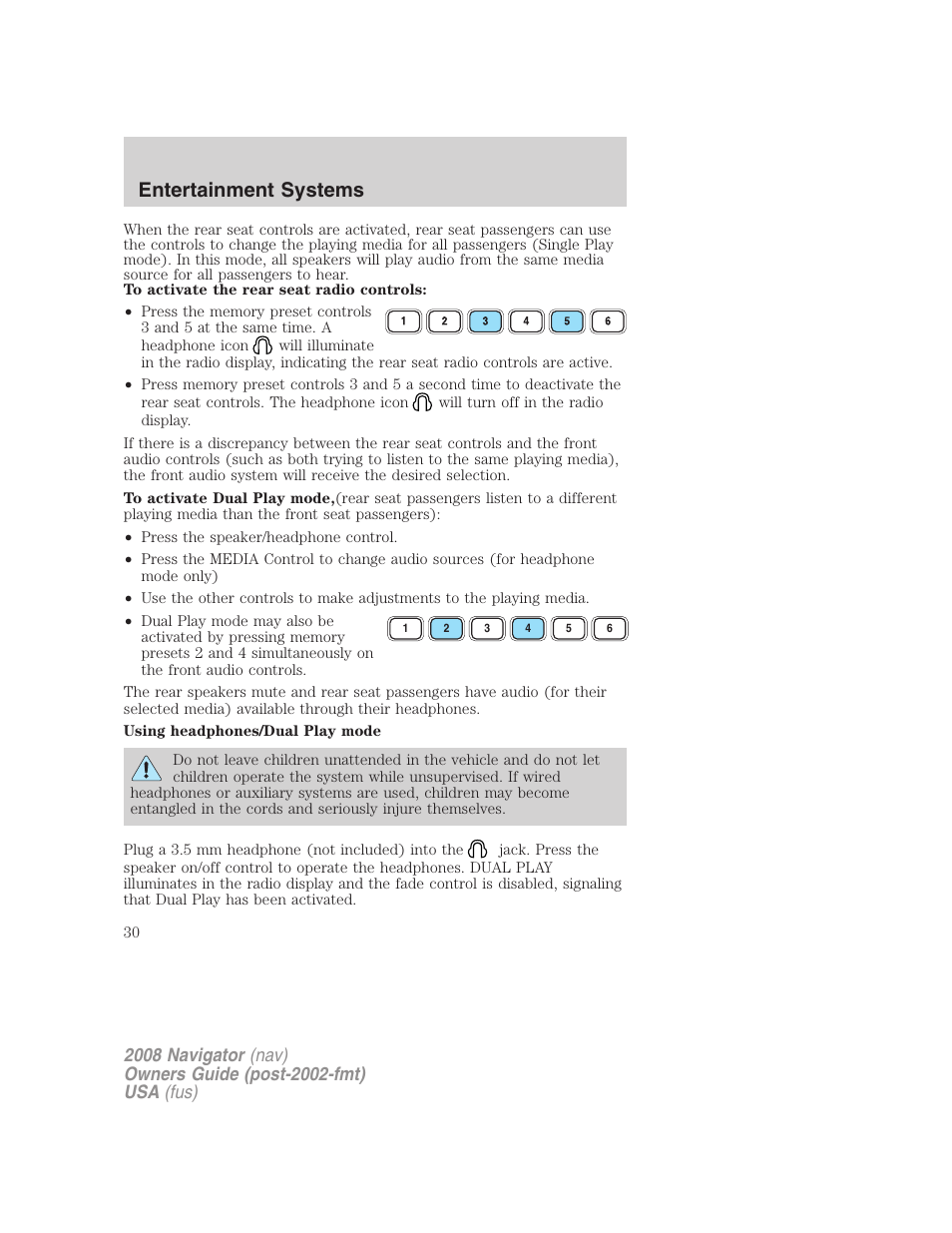 Entertainment systems | Lincoln 2008 Navigator User Manual | Page 428 / 750