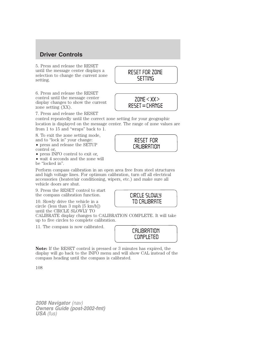 Driver controls | Lincoln 2008 Navigator User Manual | Page 506 / 750