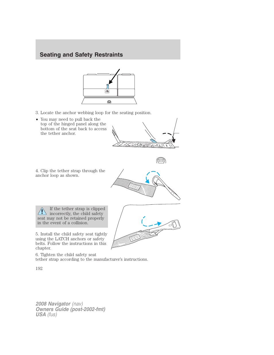 Seating and safety restraints | Lincoln 2008 Navigator User Manual | Page 590 / 750