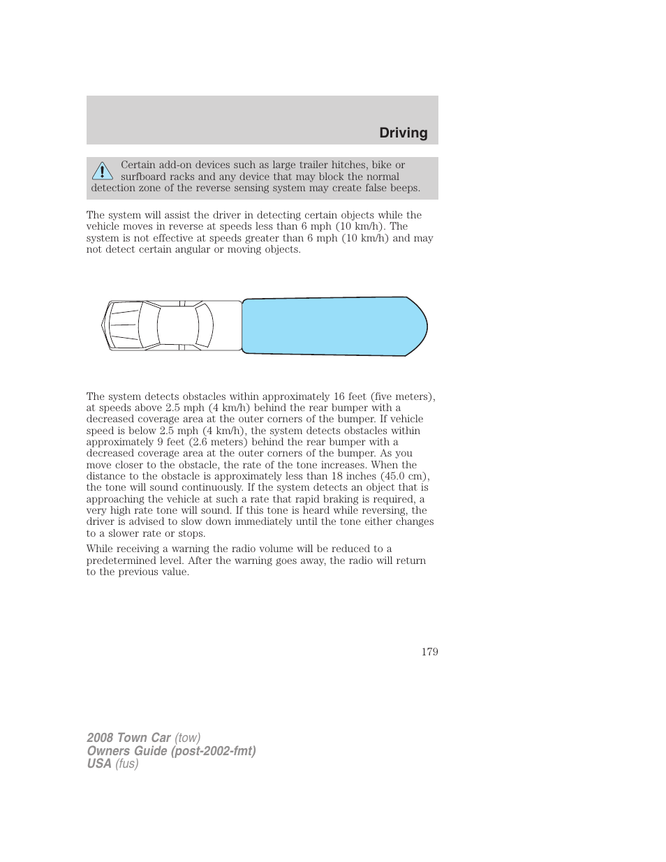 Driving | Lincoln 2008 Town Car User Manual | Page 179 / 272