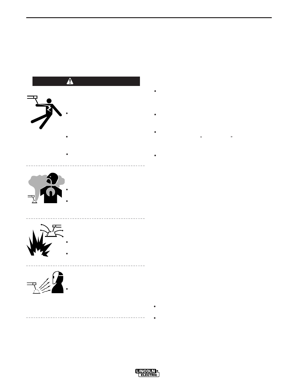 Operation, Operating instructions, Safety precautions | General description, Recommended processes and equipment, Warning | Lincoln LN-742H User Manual | Page 15 / 48
