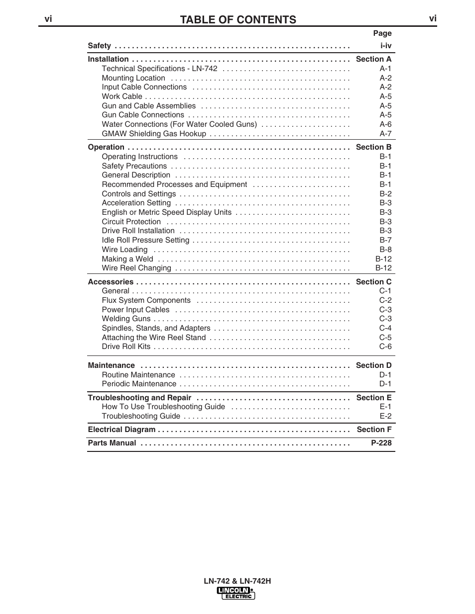 Lincoln LN-742H User Manual | Page 7 / 48