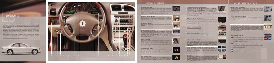 Additional features | Lincoln 2006 LS User Manual | Page 2 / 2