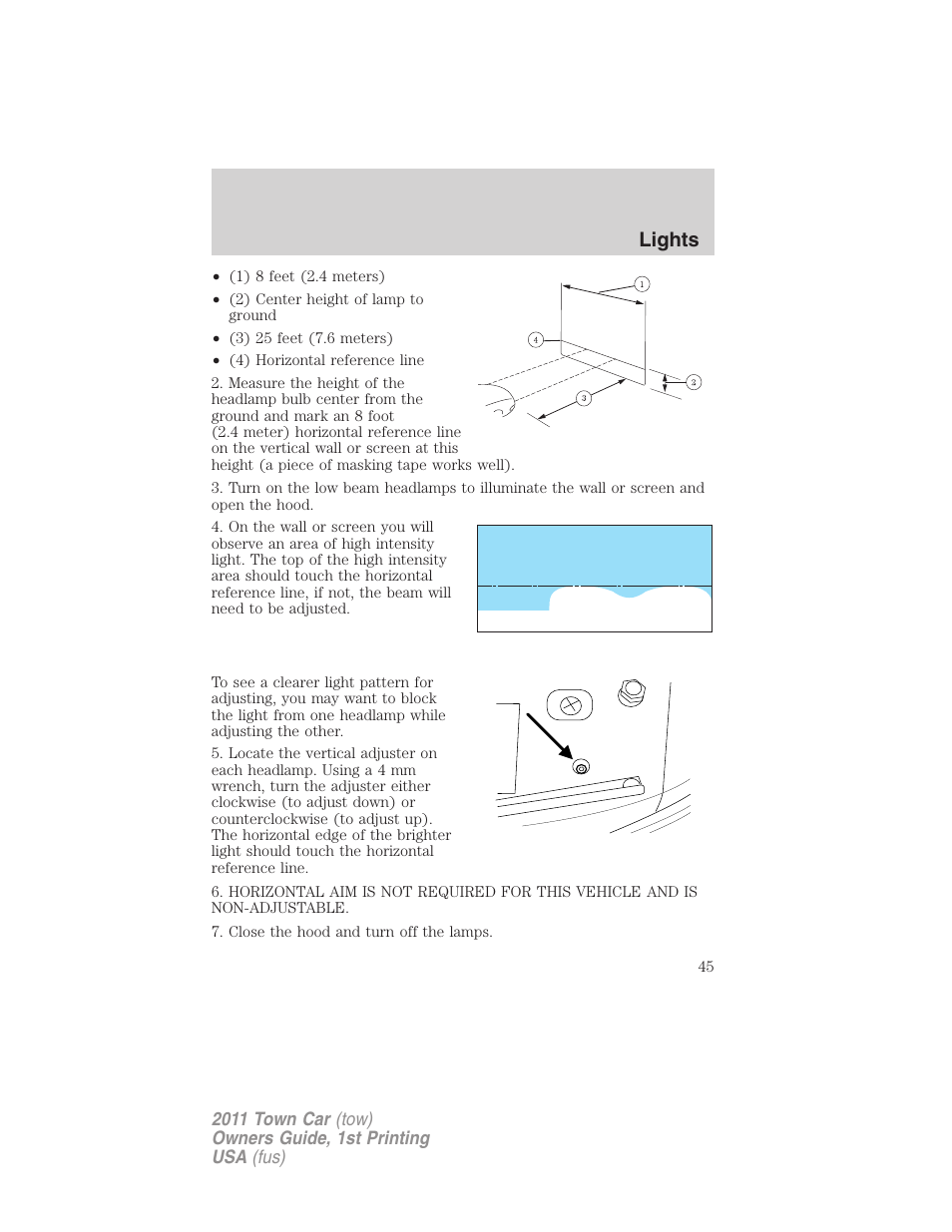 Lights | Lincoln 2011 Town Car User Manual | Page 45 / 308