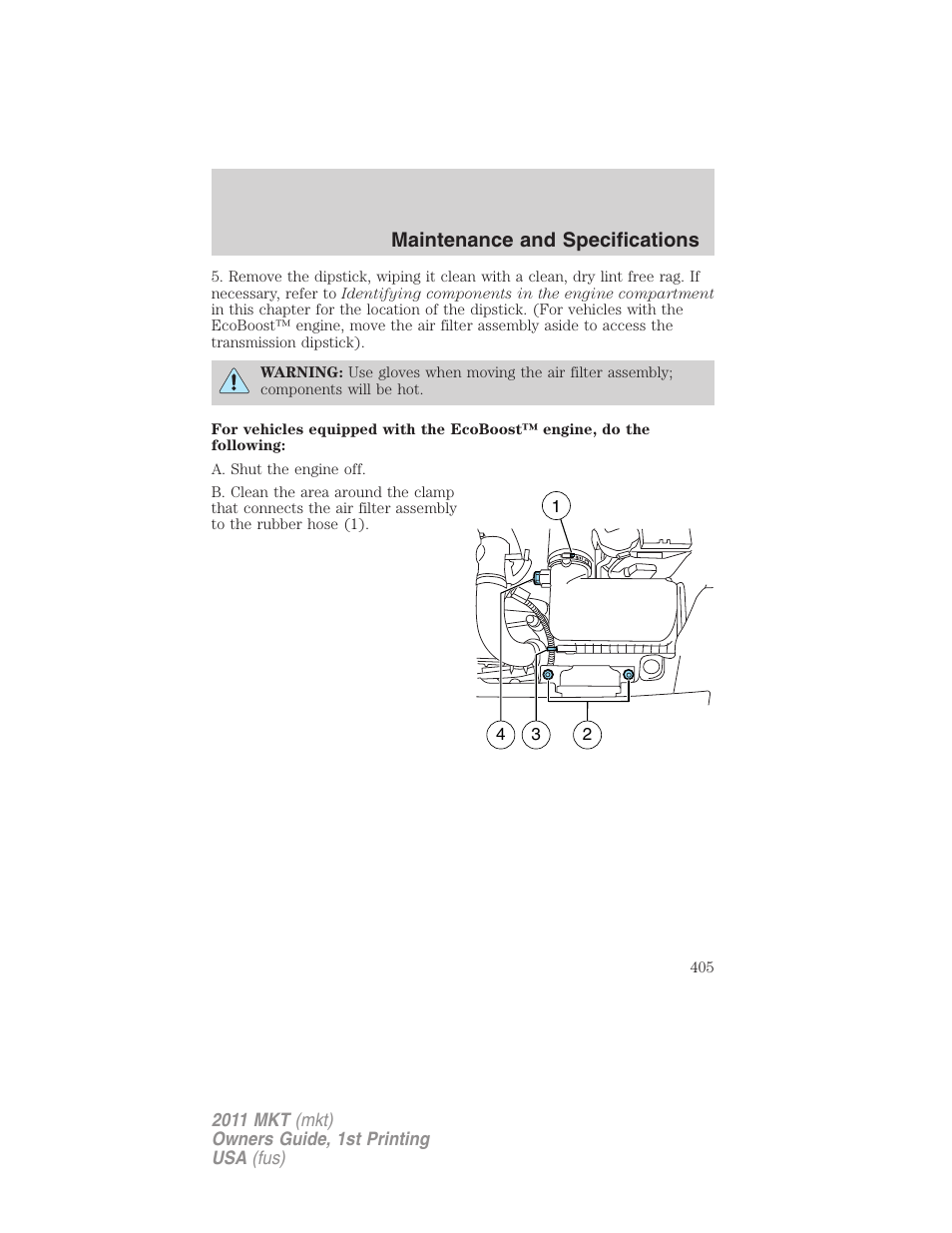 Maintenance and specifications | Lincoln 2011 MKT User Manual | Page 405 / 454