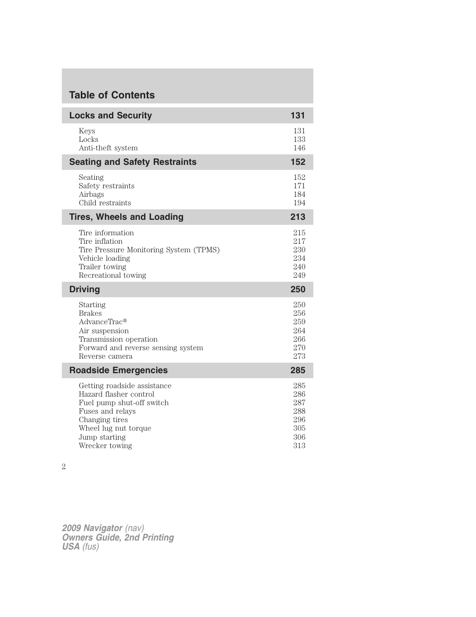 Lincoln 2009 Navigator User Manual | Page 426 / 801