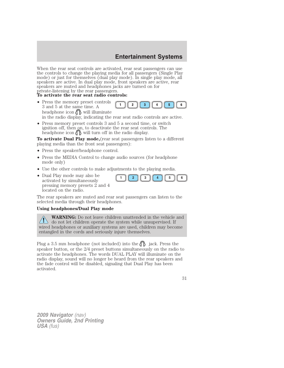 Entertainment systems | Lincoln 2009 Navigator User Manual | Page 455 / 801