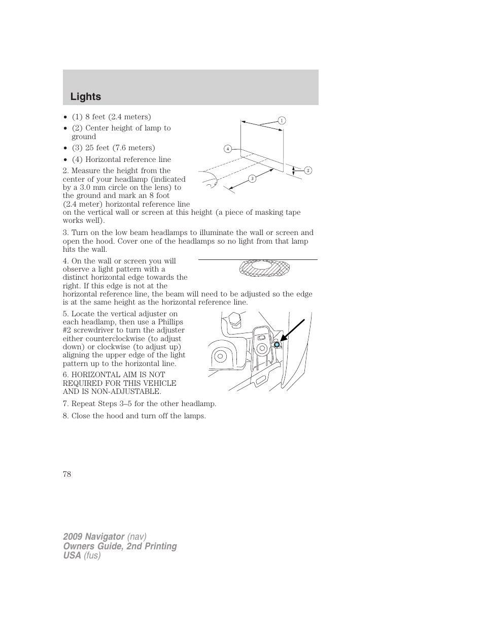 Lights | Lincoln 2009 Navigator User Manual | Page 502 / 801