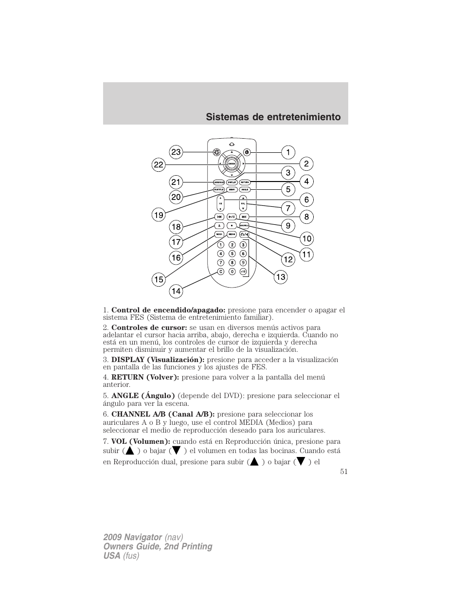 Sistemas de entretenimiento | Lincoln 2009 Navigator User Manual | Page 51 / 801