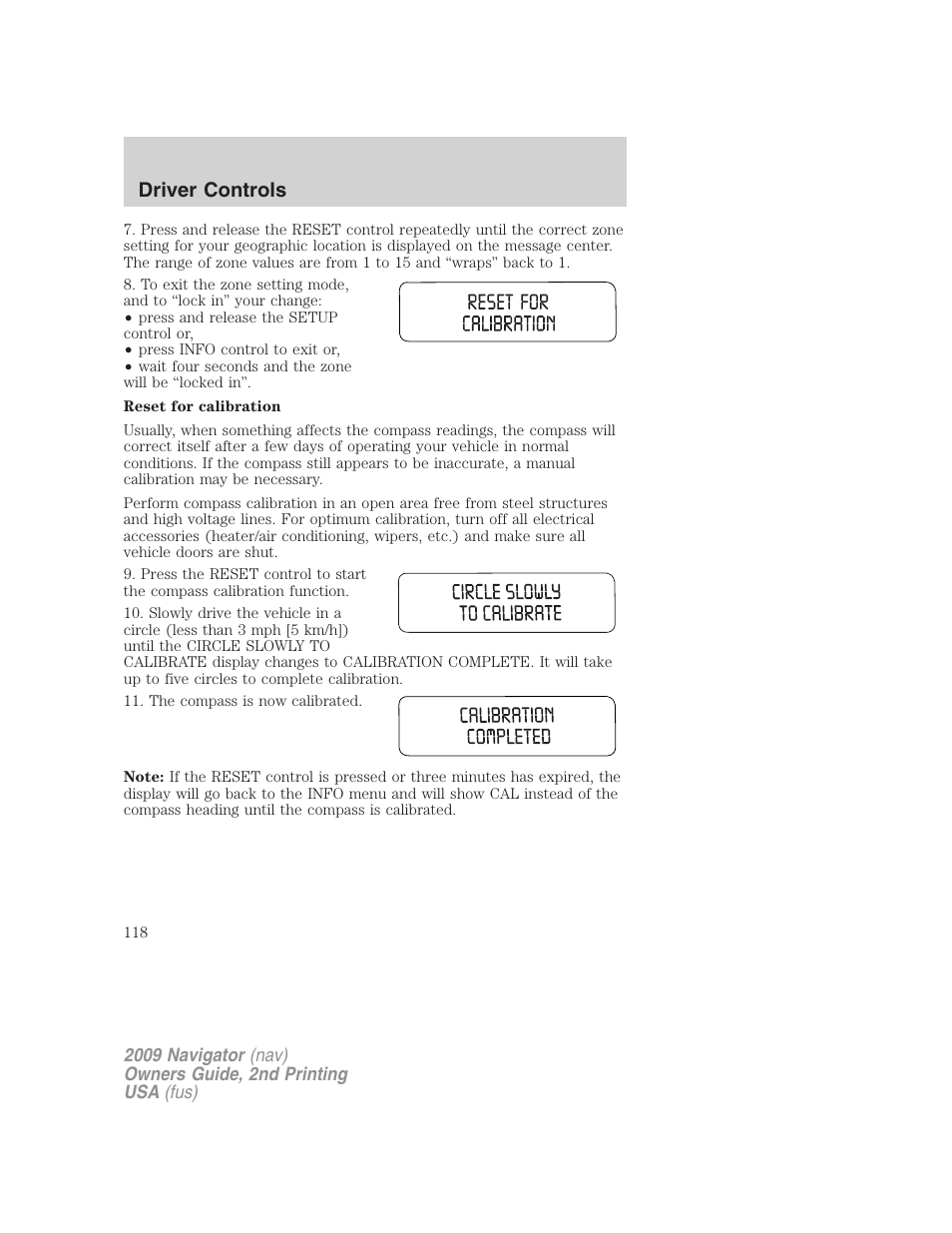 Driver controls | Lincoln 2009 Navigator User Manual | Page 542 / 801