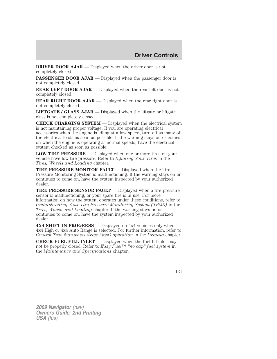 Driver controls | Lincoln 2009 Navigator User Manual | Page 545 / 801