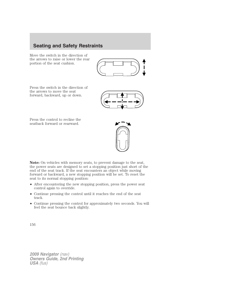 Seating and safety restraints | Lincoln 2009 Navigator User Manual | Page 580 / 801