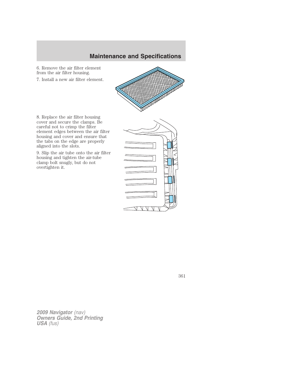 Maintenance and specifications | Lincoln 2009 Navigator User Manual | Page 785 / 801