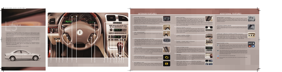 Additional features | Lincoln 2004 LS User Manual | Page 2 / 2