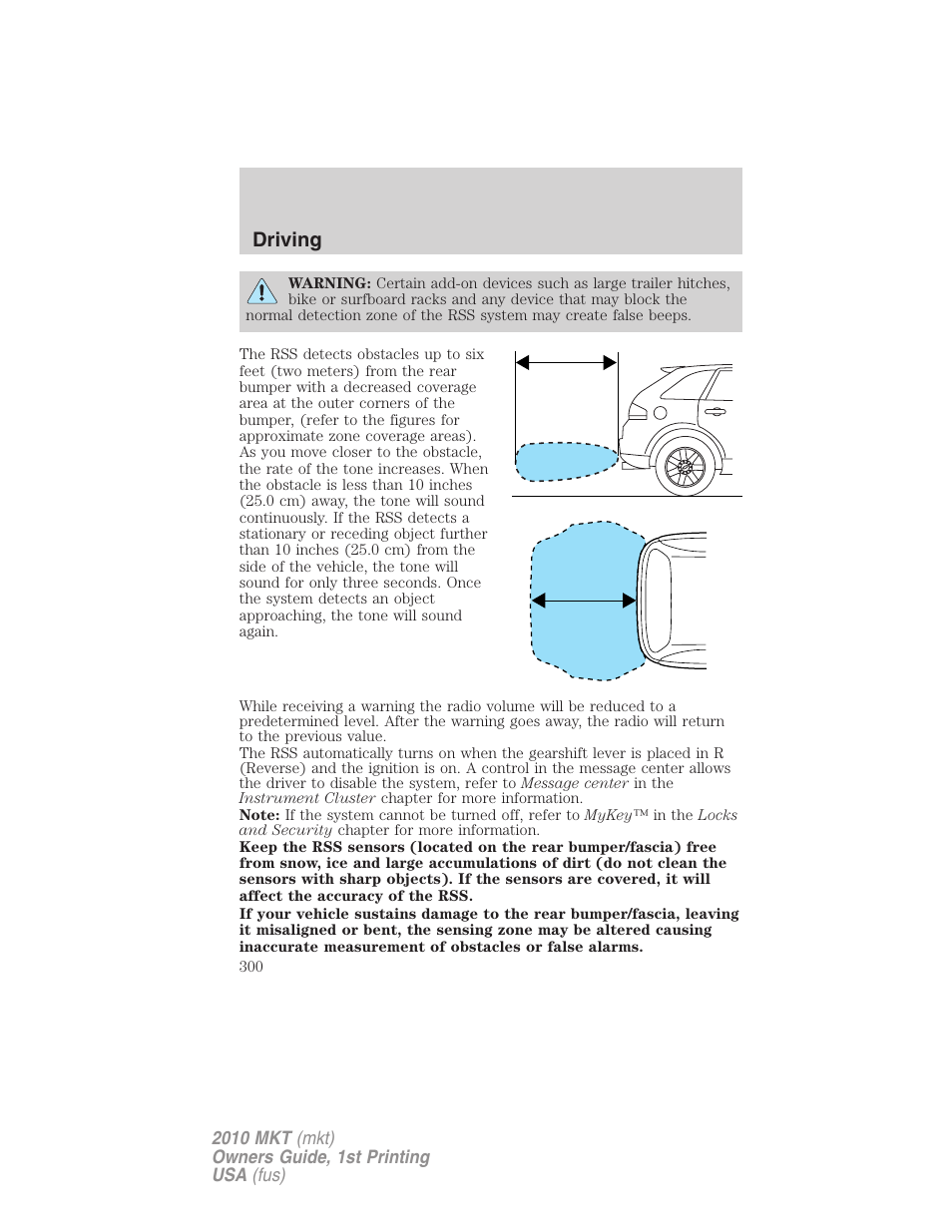 Driving | Lincoln MKT User Manual | Page 300 / 430