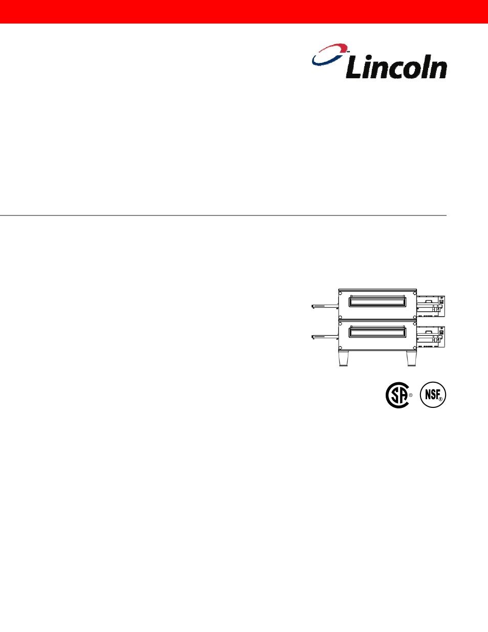Lincoln Impinger Conveyorized Oven 3255 User Manual | 20 pages