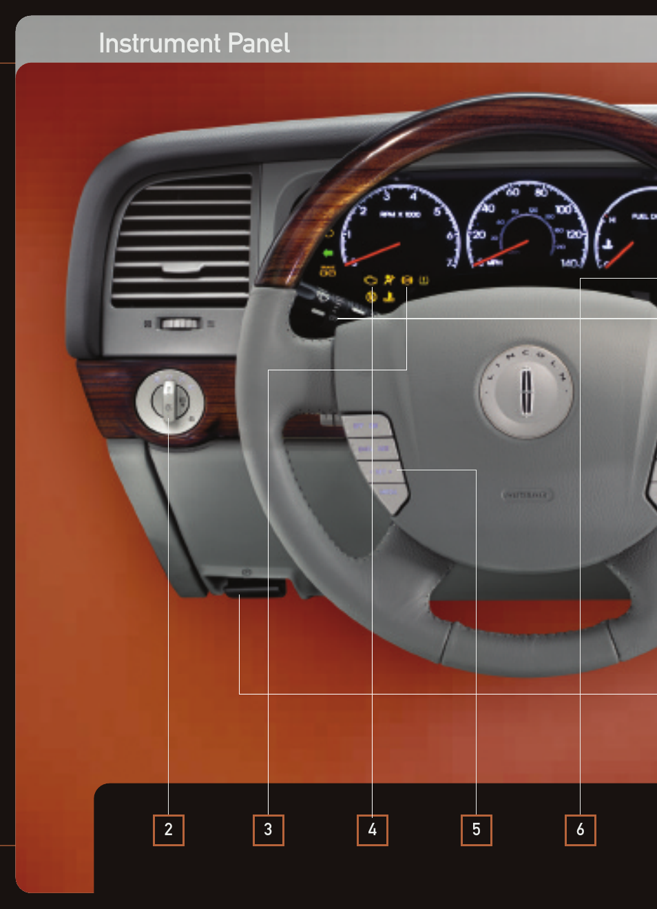 Instrument panel | Lincoln 2005 LS User Manual | Page 9 / 12