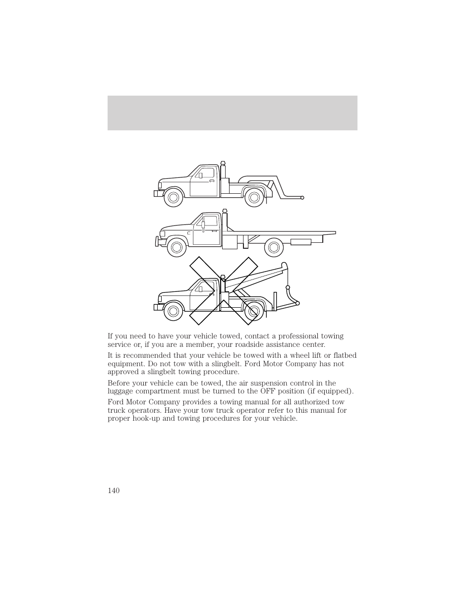 Roadside emergencies | Lincoln 1999 Town Car User Manual | Page 140 / 208