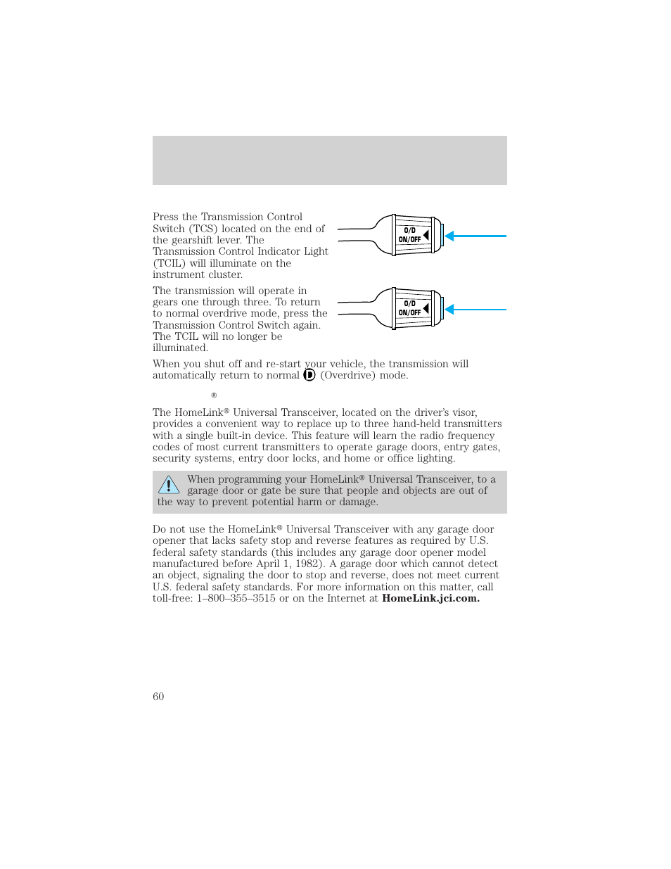 Controls and features | Lincoln 1999 Town Car User Manual | Page 60 / 208