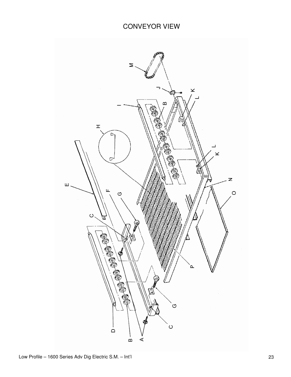 Conveyor view | Lincoln 1628-000-A User Manual | Page 23 / 24