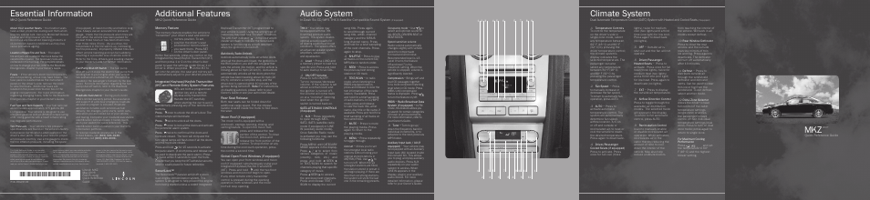 Lincoln 2007 MKZ User Manual | 2 pages