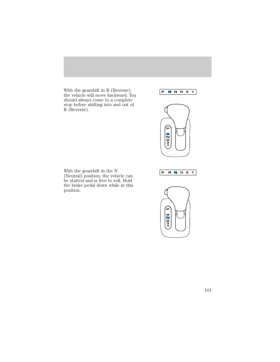 Driving | Lincoln 1998 Continental User Manual | Page 101 / 176