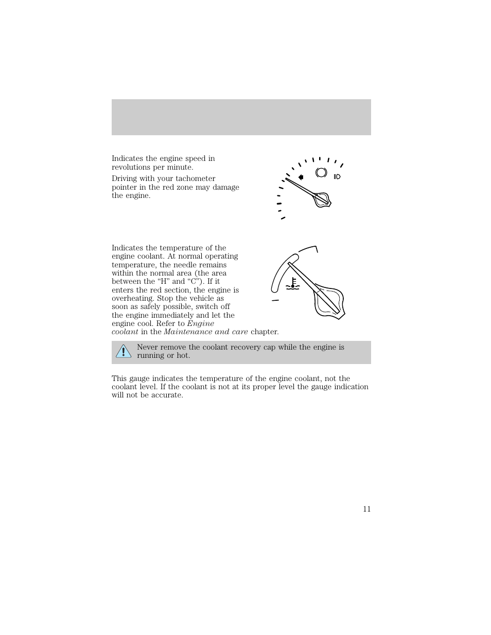 Instrumentation | Lincoln 1998 Continental User Manual | Page 11 / 176