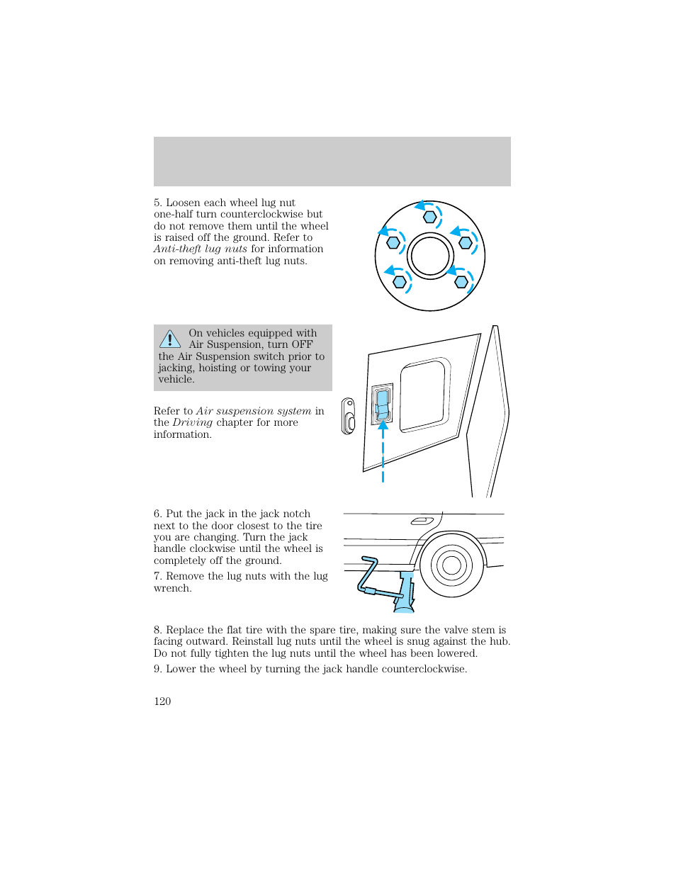 Roadside emergencies | Lincoln 1998 Continental User Manual | Page 120 / 176