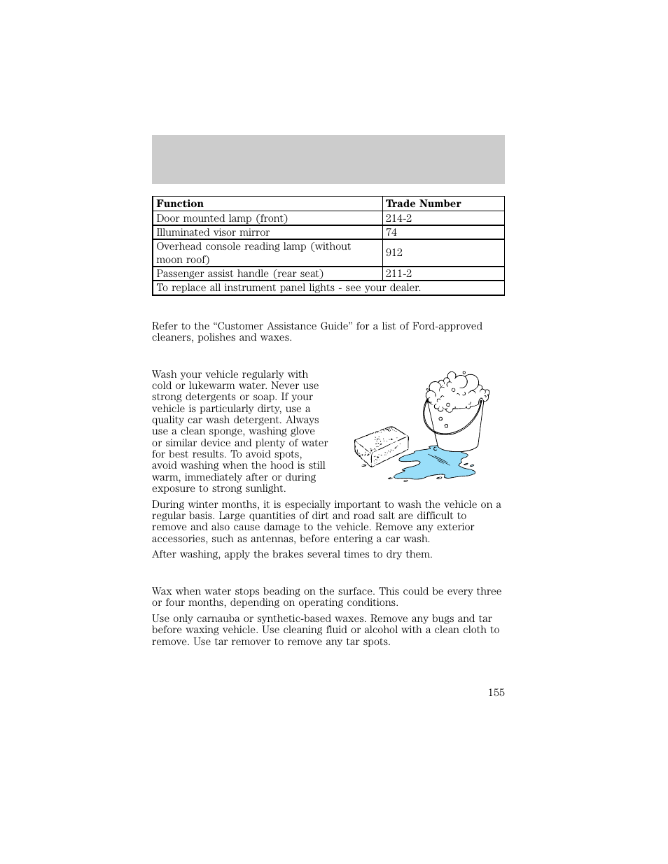 Maintenance and care | Lincoln 1998 Continental User Manual | Page 155 / 176