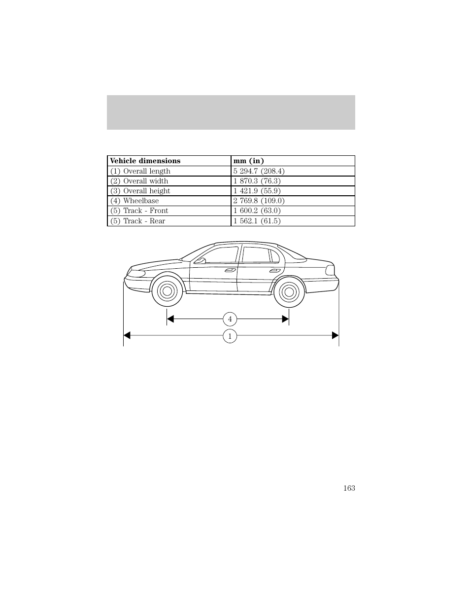 Capacities and specifications | Lincoln 1998 Continental User Manual | Page 163 / 176