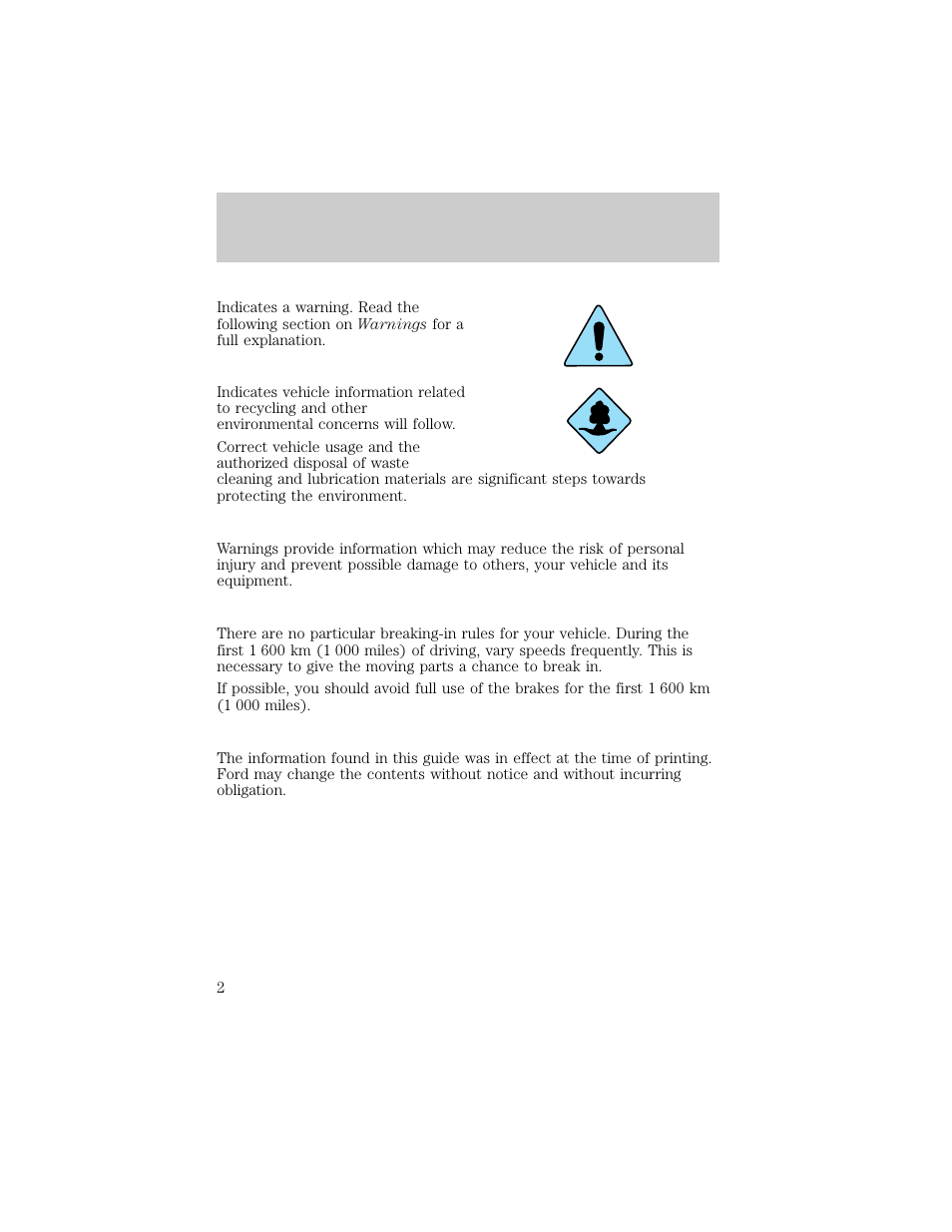 Introduction | Lincoln 1998 Continental User Manual | Page 2 / 176