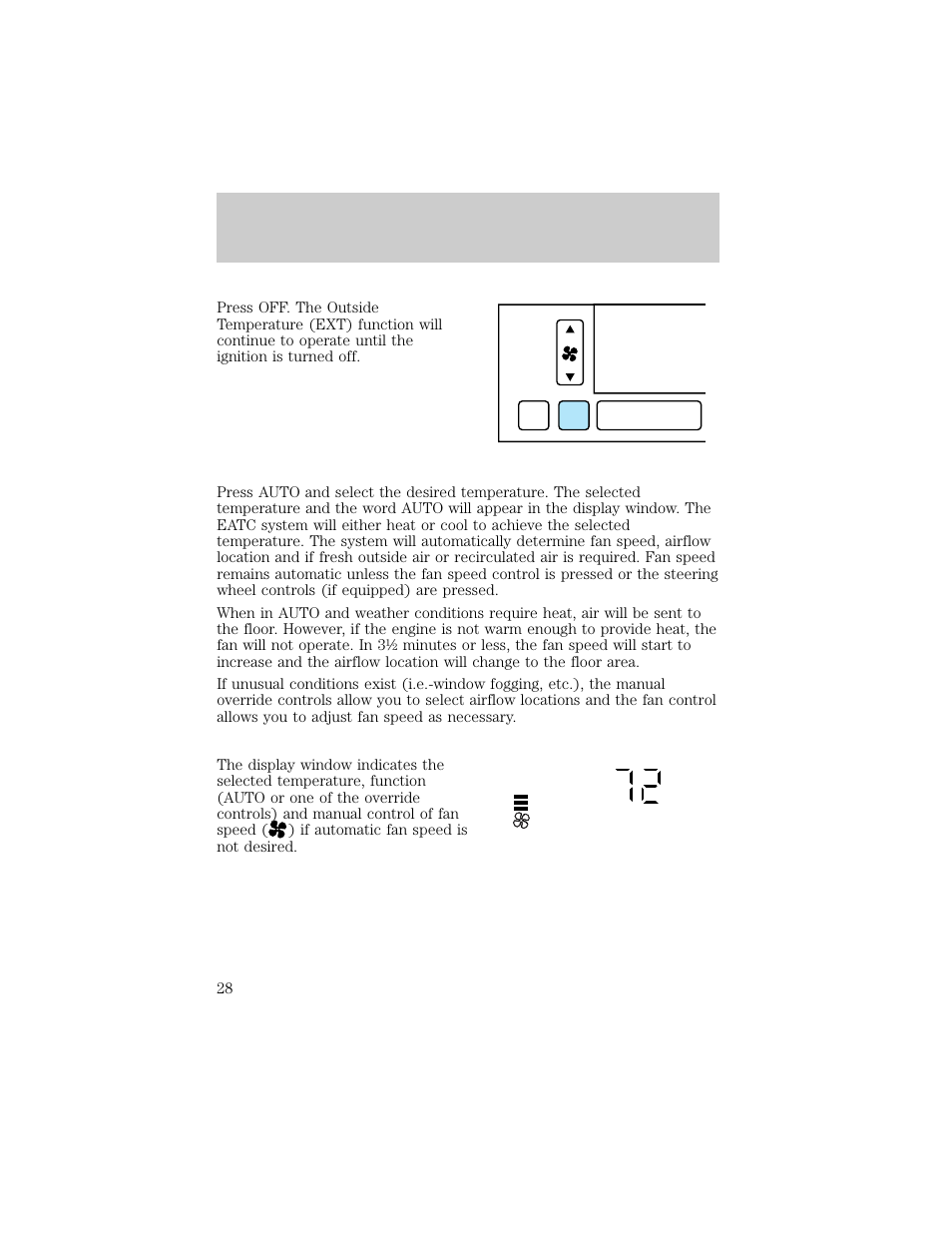 Auto controls and features | Lincoln 1998 Continental User Manual | Page 28 / 176