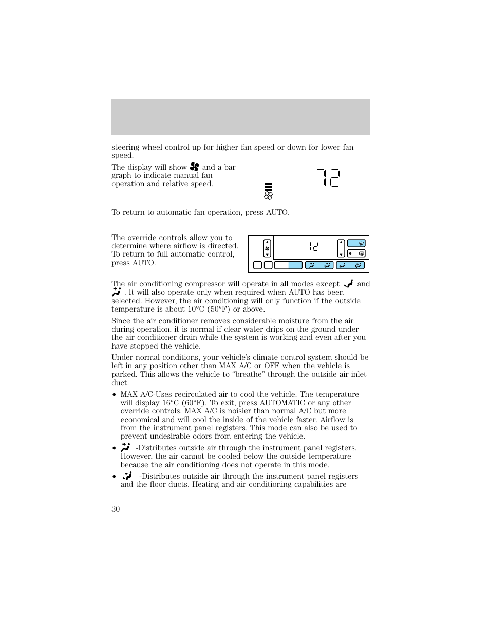 Auto, Controls and features | Lincoln 1998 Continental User Manual | Page 30 / 176