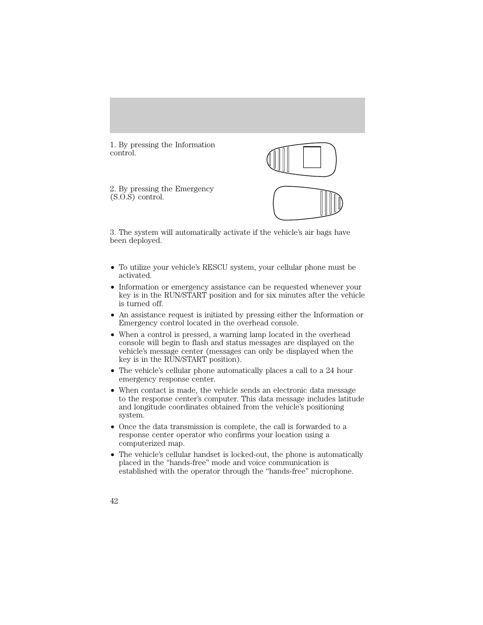 S.o.s | Lincoln 1998 Continental User Manual | Page 42 / 176