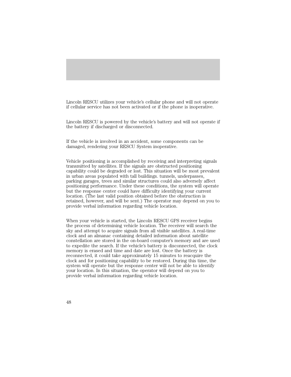 Controls and features | Lincoln 1998 Continental User Manual | Page 48 / 176