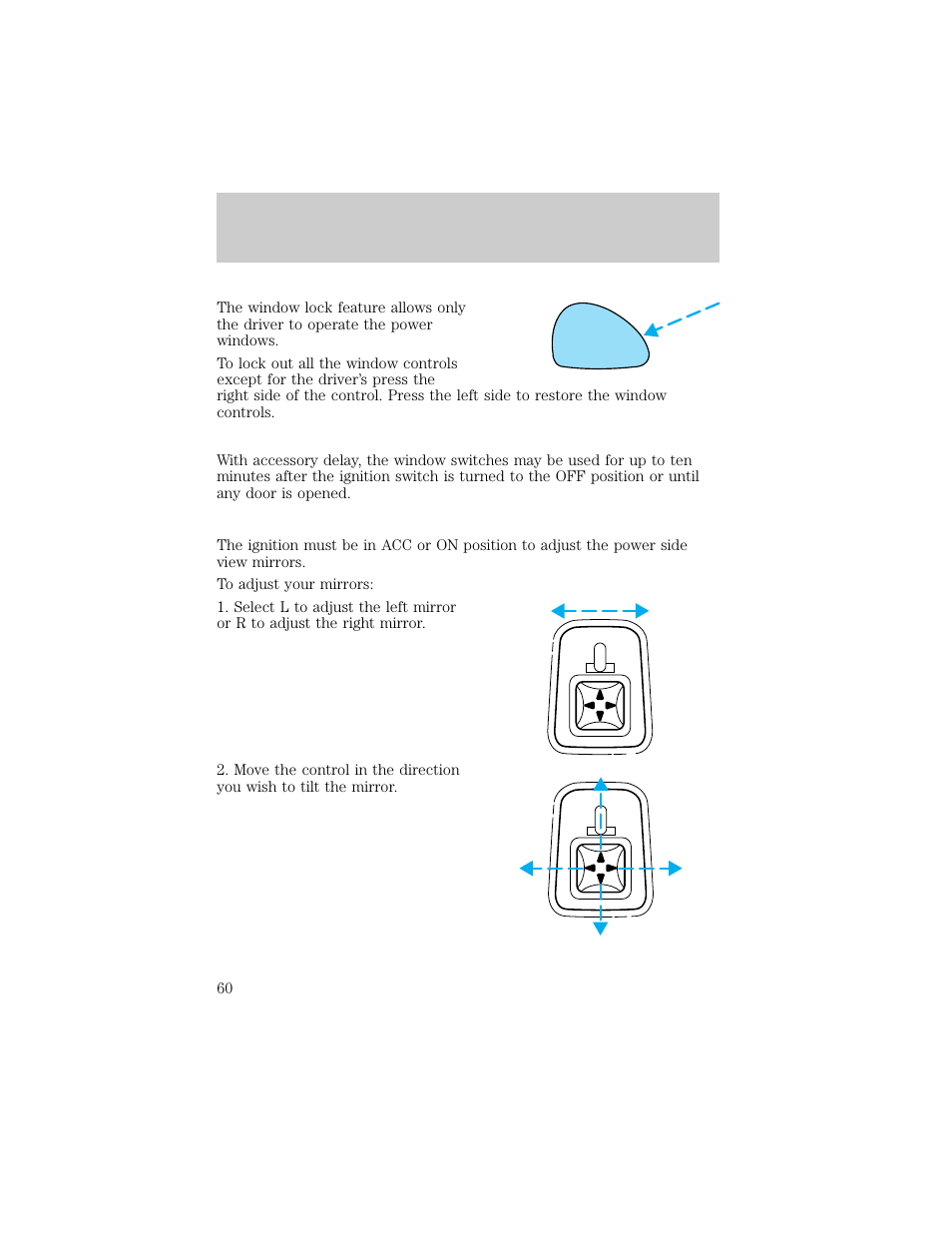 Controls and features | Lincoln 1998 Continental User Manual | Page 60 / 176