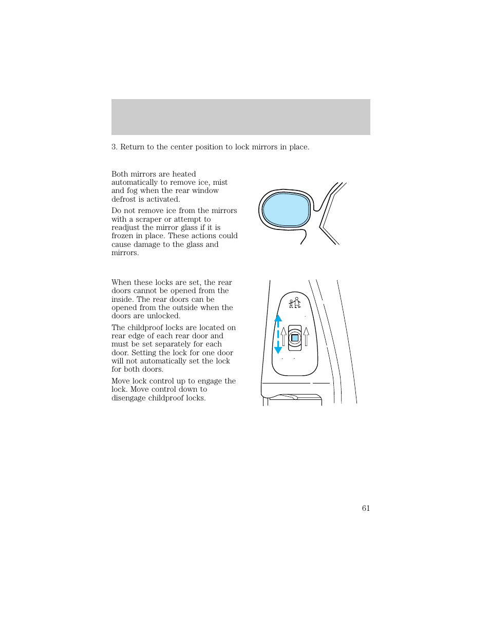 Controls and features | Lincoln 1998 Continental User Manual | Page 61 / 176