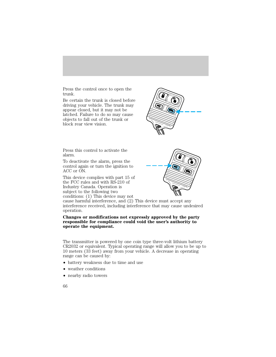 Controls and features | Lincoln 1998 Continental User Manual | Page 66 / 176