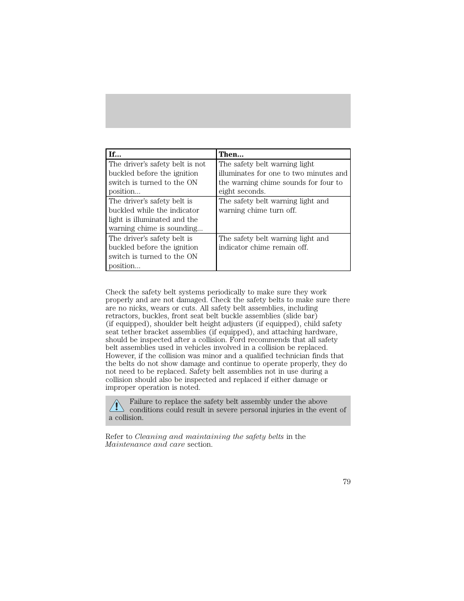 Seating and safety restraints | Lincoln 1998 Continental User Manual | Page 79 / 176