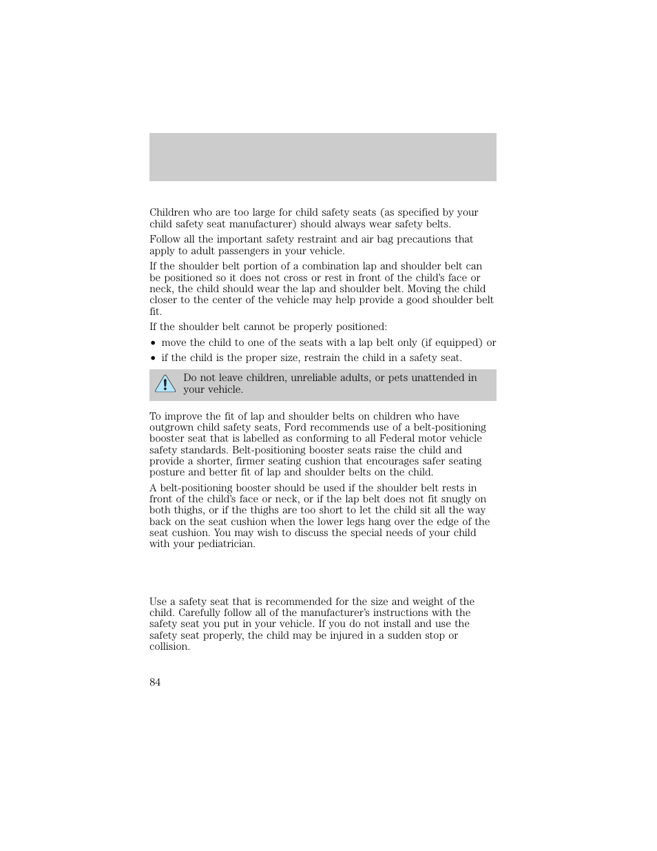 Seating and safety restraints | Lincoln 1998 Continental User Manual | Page 84 / 176