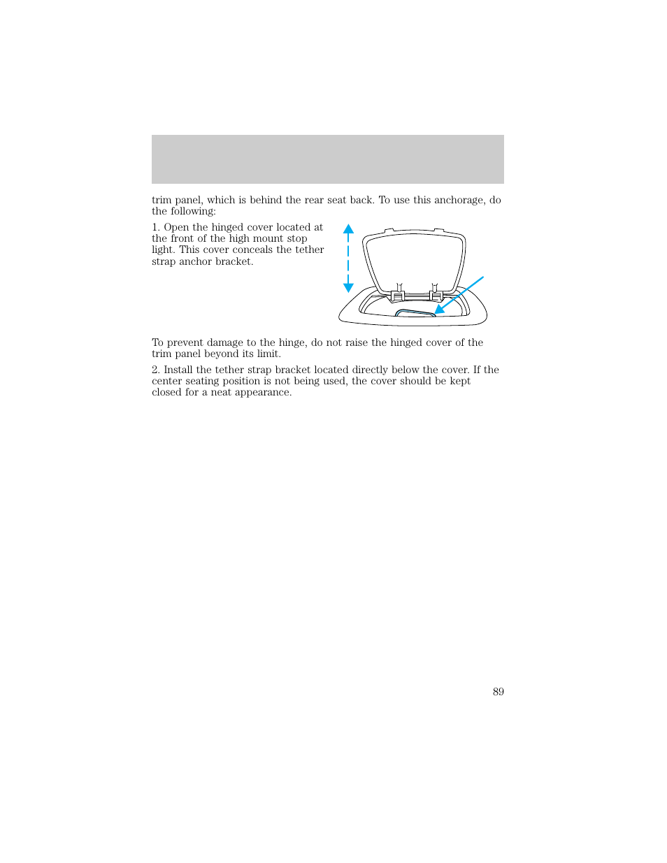 Seating and safety restraints | Lincoln 1998 Continental User Manual | Page 89 / 176