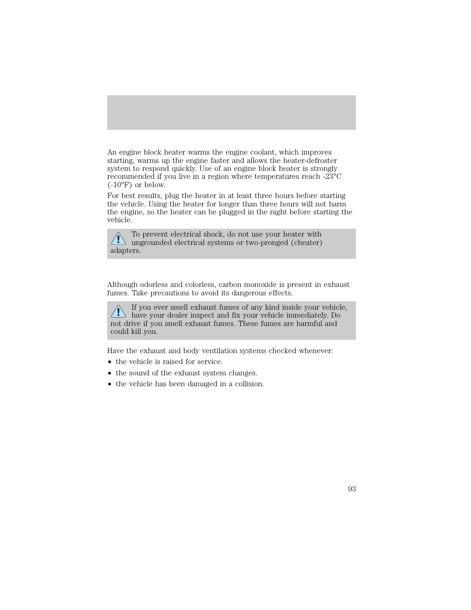 Starting | Lincoln 1998 Continental User Manual | Page 93 / 176