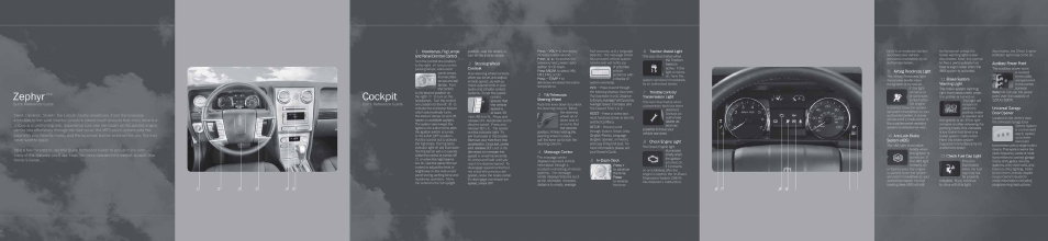 Cockpit | Lincoln 2006 Zephyr User Manual | Page 2 / 2